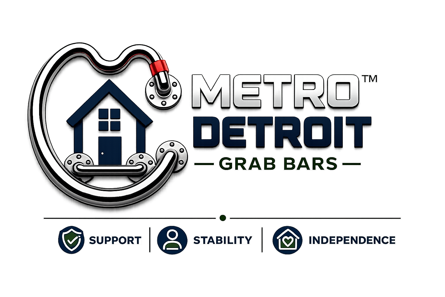 Metro Detroit Grab Bars™ — official logo